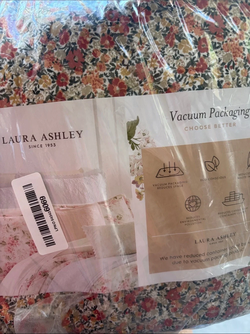 Laura Ashley - King Quilt Set, Lightweight Cotton Loveston Burnt Orange, King)